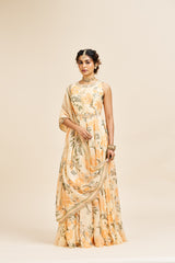 Kripa dress with dupatta_ cream yellow