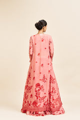 Vidha lehenga set with cape_ red RTS