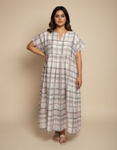 Taki Dress- White Checks