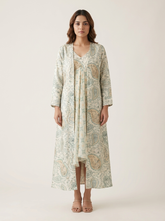 Iza Dress with Cape- Green