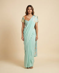 Kala Sea Green Saree with Blouse RTS