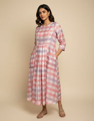 Kia Dress- Pink Checks