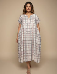 Taki Dress- White Checks
