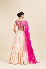 Anjala Lehenga Set with Dupatta - Magenta