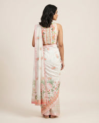 Softshell Ivory Saree with Blouse