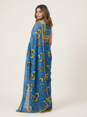 Lyra Blue Organza Saree with Blouse