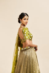 Viha Lehenga Set with Dupatta - Green RTS