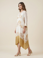 Hibi Kaftan Dress- Ivory