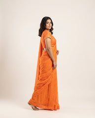 Karol Saree Set- Orange