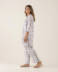 Kaza Co Ord Set- White Checks