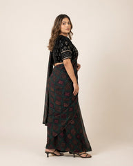 Zuri Saree Set- Black