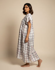 Taki Dress- White Checks