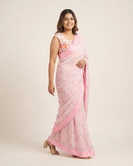 Ada Saree Set- Pink