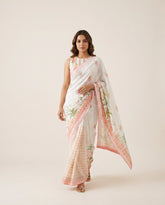 Softshell Ivory Saree with Blouse
