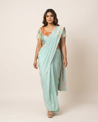 Kala Sea Green Saree with Blouse RTS