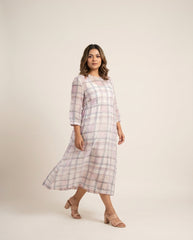Jin Dress- White Checks