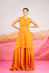 Stella Jumpsuit With Cape - Orange