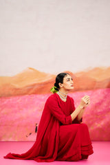 Nora Dress With Jacket - Red