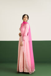 Sarah Dress With Dupatta - Peach