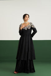 Mahira amethyst Anarkali- Black