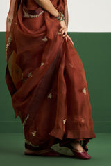 Alyssa Saree Set - Brown RTS