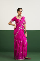 Alana Saree Set - Magenta