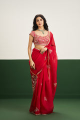 Naina Saree Set- Red