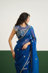 Hannah Saree Set - Peacock Blue