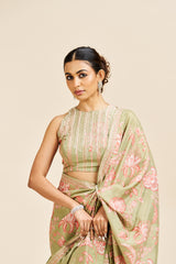 Akasha saree set_ Green RTS