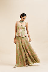 Nayira peplum set_ Green