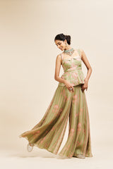 Nayira peplum set_ Green