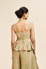 Nayira peplum set_ Green