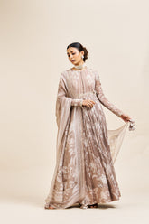 Ishika dress with dupatta _ Neutral beige