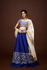 Leena lehenga set with dupatta - Blue RTS