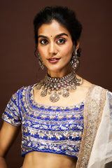 Leena lehenga set with dupatta - Blue RTS