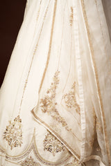 Thiya lehenga set set with dupatta - Ivory RTS
