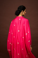 Saira kaftan set - Hot pink RTS