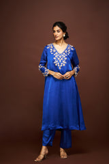 Pari Kurtha set - Royal blue RTS