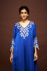 Pari Kurtha set - Royal blue RTS