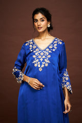 Pari Kurtha set - Royal blue RTS