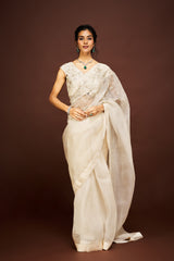 Sama saree set - Ivory