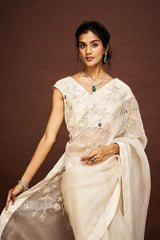 Sama saree set - Ivory