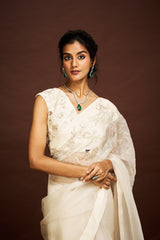 Sama saree set - Ivory
