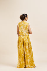 Dhara jumpsuit with cape_ yellow