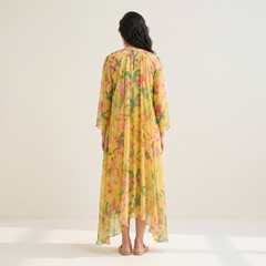 Raaha Floral Dress-Yellow