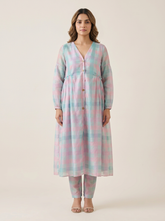 Jeni Kurtha Set- Blue checks