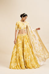 Ridhima lehenga set with dupatta_ Yellow RTS