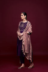 Shahariya Purple Anarkali with Dupatta
