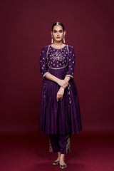 Shahariya Purple Anarkali without Dupatta