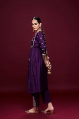 Shahariya Purple Anarkali without Dupatta